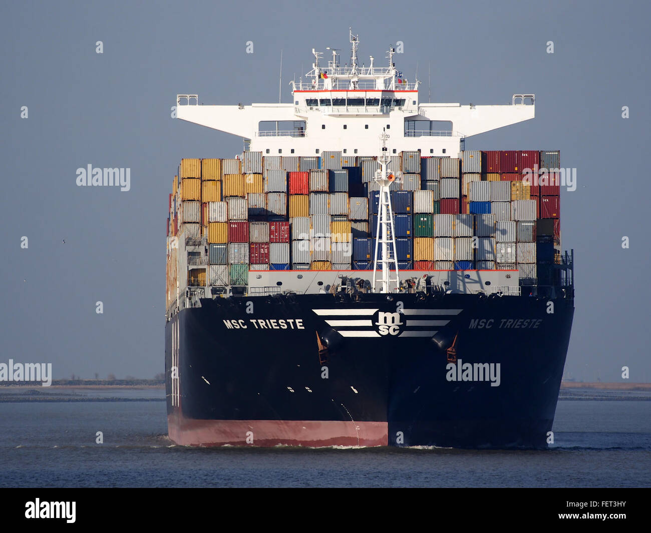 MSC Trieste (nave, 2011) 948447 IMO Schelde porto di Anversa pic7 Foto Stock