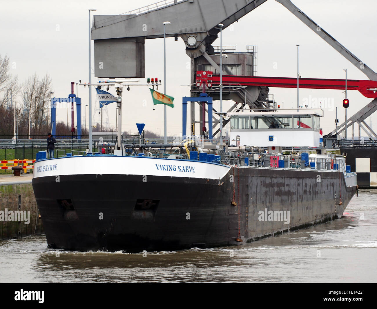 Viking Karve (nave, 2006) l'IMO 8661848 02327296 ENI Van Cauwelaertsluis porto di Anversa pic2 Foto Stock