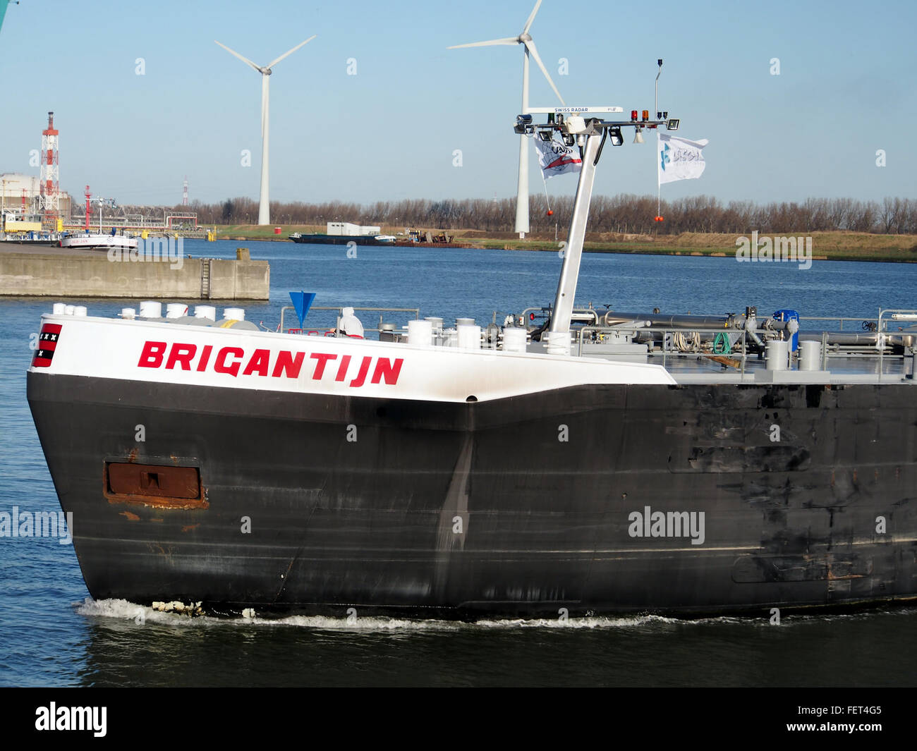 Brigantijn (nave, 2015) ENI 02336267 Berendrechsluis Antwerpen haven foto 4 Foto Stock