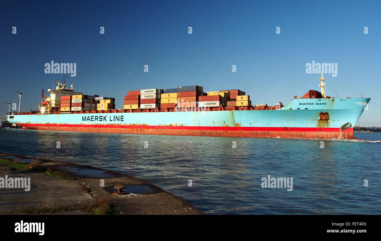 Maerks Idaho (nave, 1999) l'IMO 9193264 porto di Anversa PIC10 Foto Stock