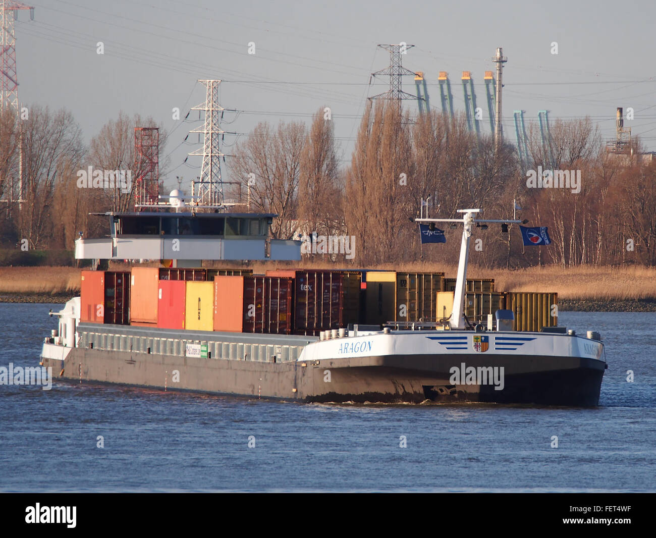 Aragona (nave, 2009) ENI 06105051 porto di Anversa Foto Stock