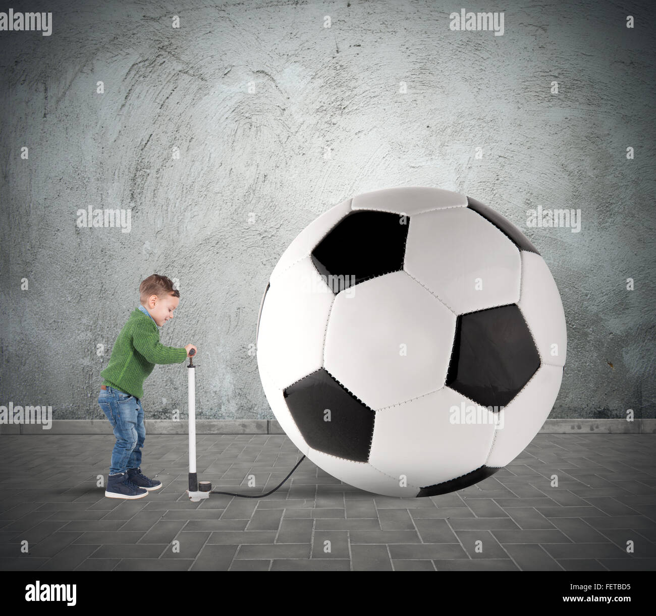 Grande soccerball Foto Stock