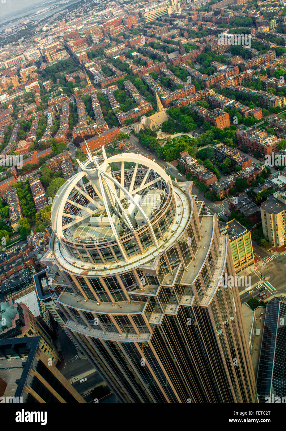 Edifici di Boston: vecchi e nuovi edifici a Boston negli Stati Uniti disposti in una architettura corretta Foto Stock