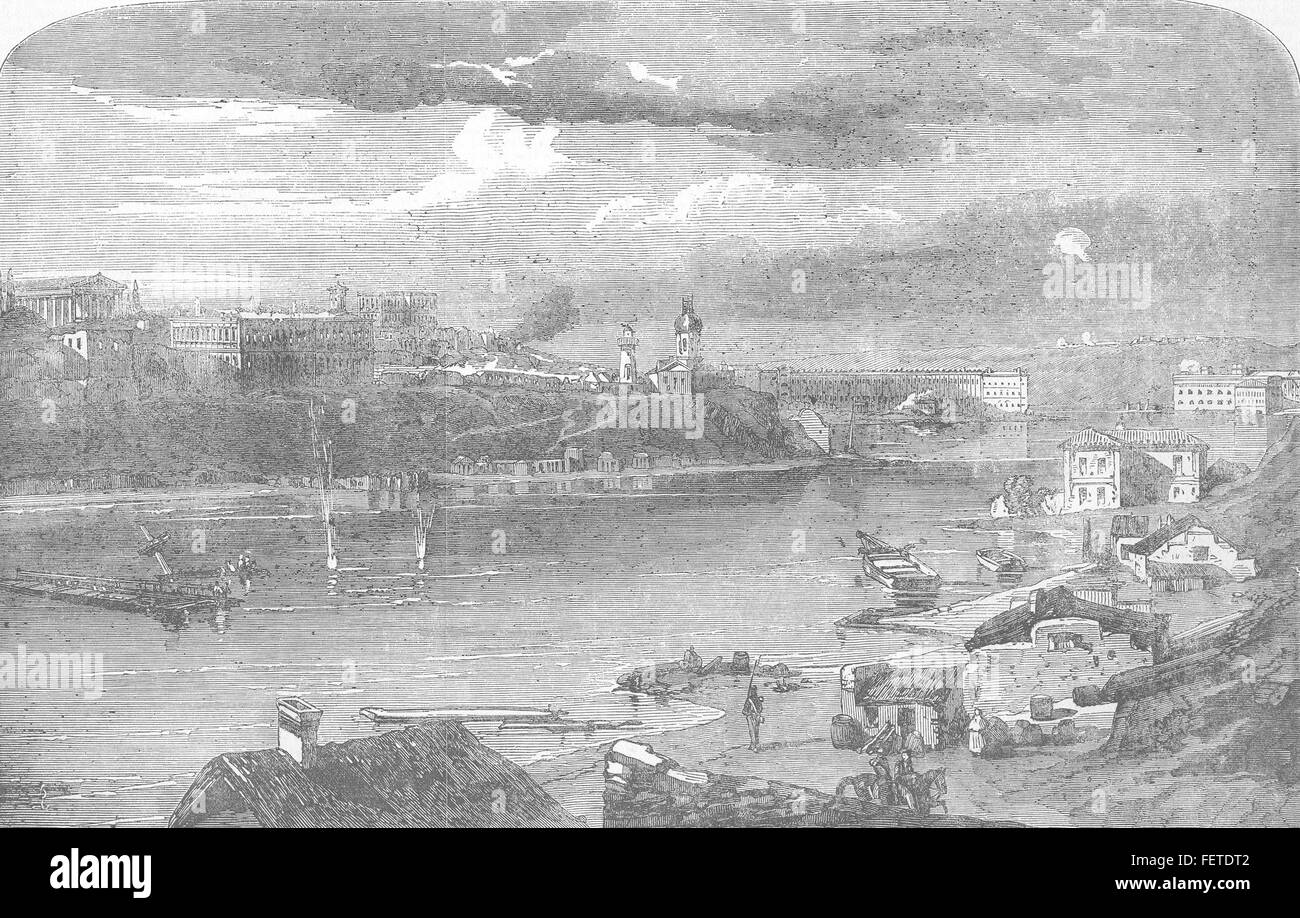 L'UCRAINA Sebastopoli dalle pareti ospedaliere 1855. Illustrated London News Foto Stock