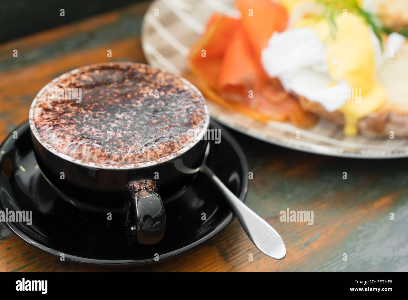 Il caffè e la colazione Foto Stock