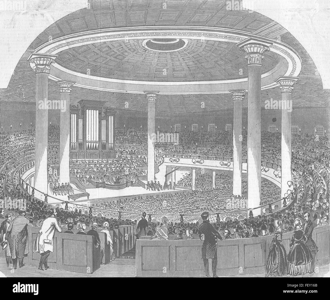 New York Washingtons festa di compleanno, tabernacolo 1845. Illustrated London News Foto Stock