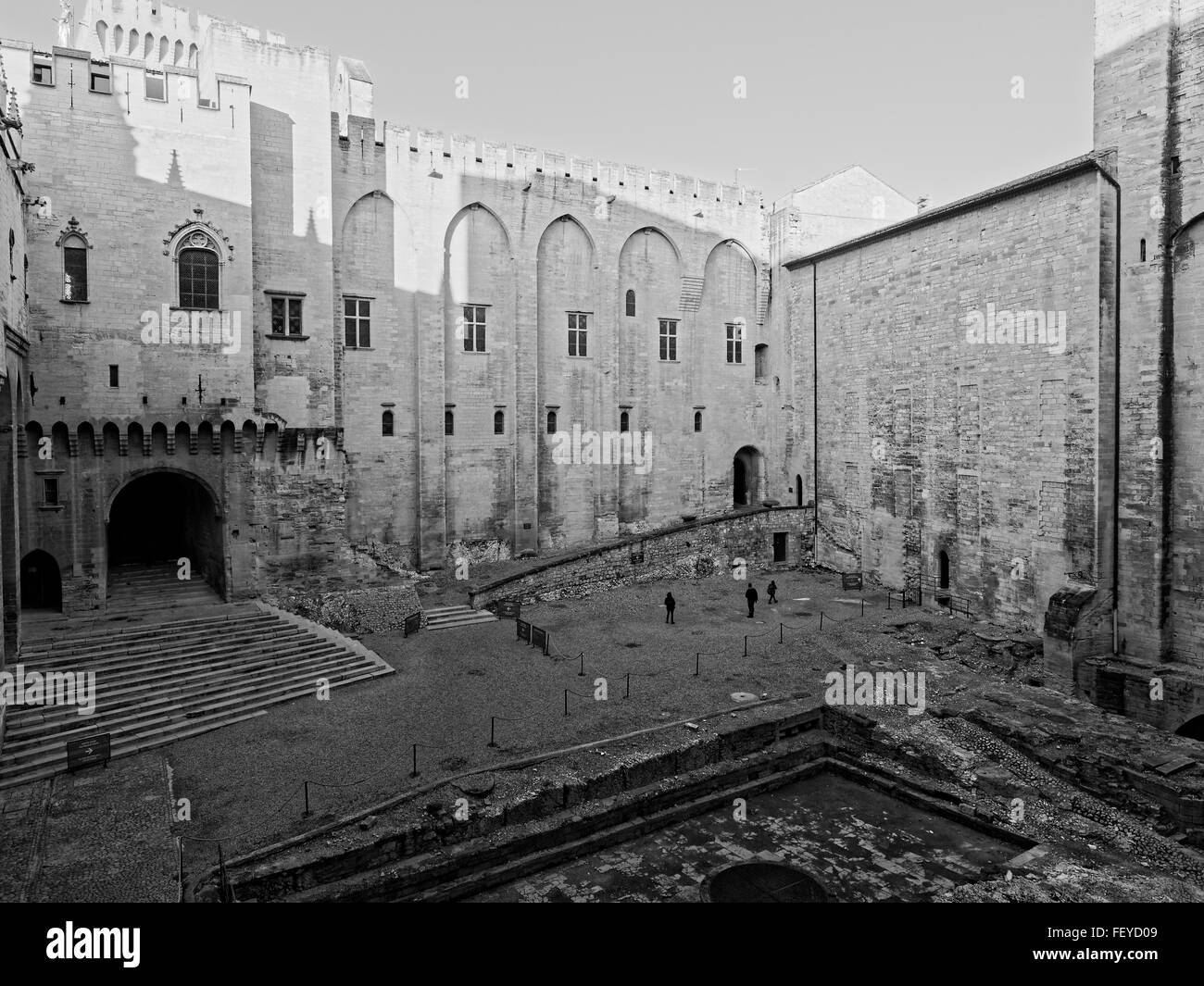 Avignon. La Francia. Palais du Papes. Palazzo Papale Foto Stock