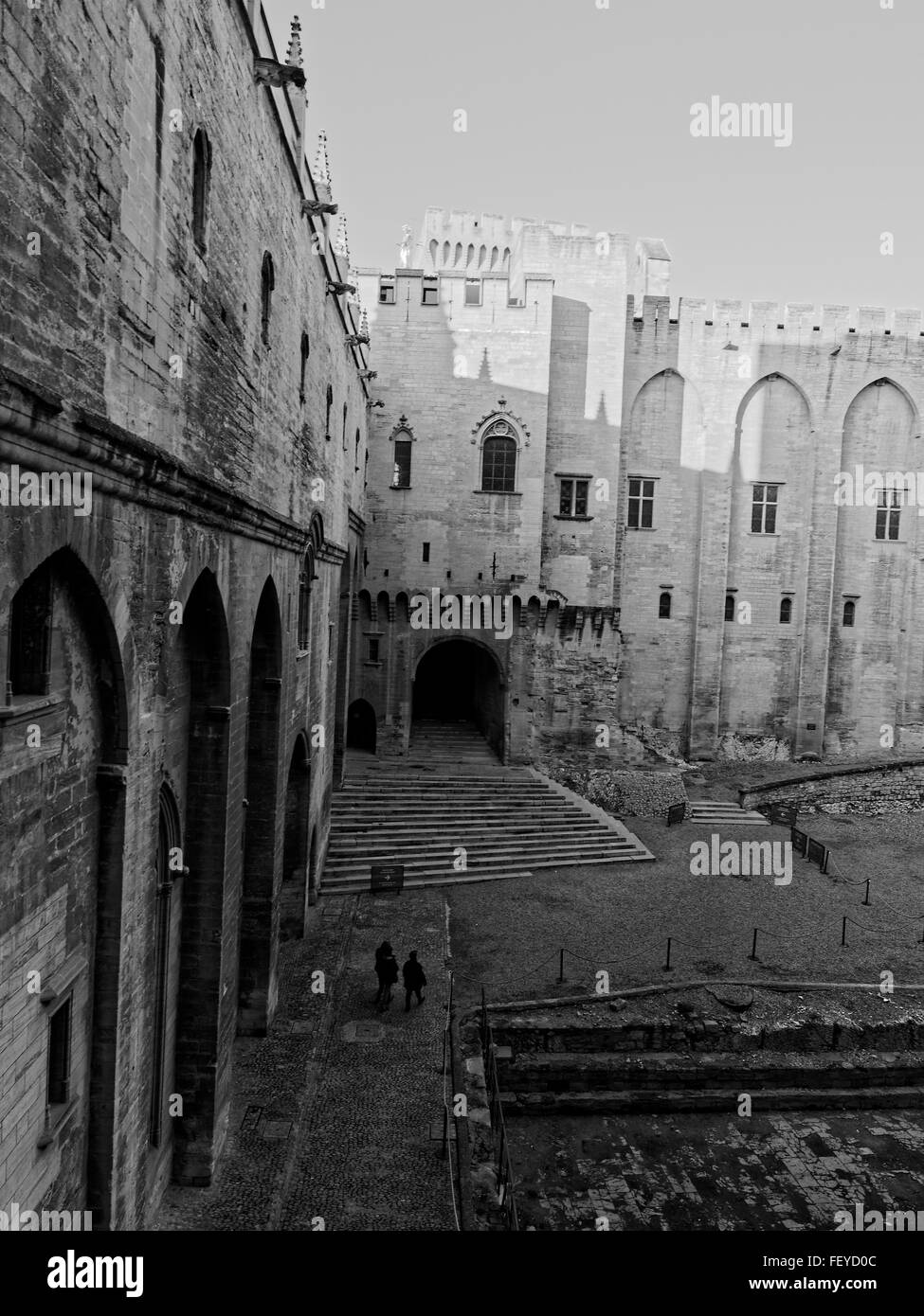Avignon. La Francia. Palais du Papes. Palazzo Papale Foto Stock