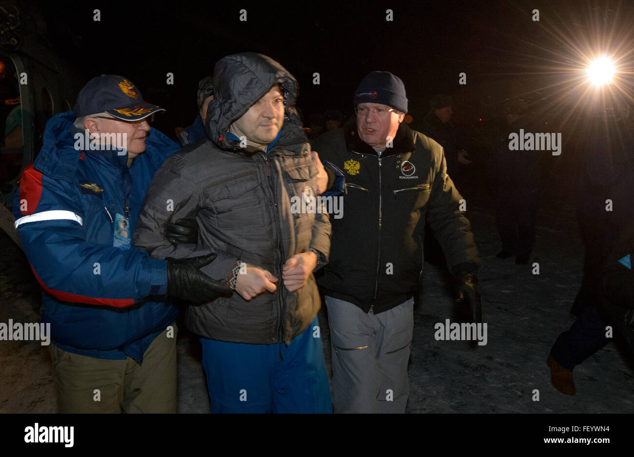 Expedition 45 Soyuz TMA-17M SBARCO 2 Foto Stock