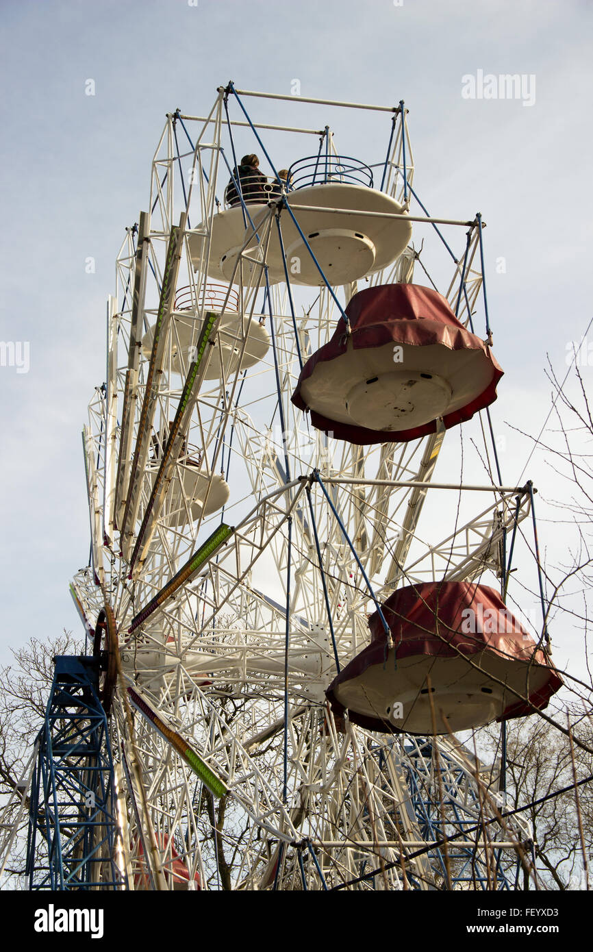 Belgrado - ruota panoramica Ferris presso il Parco Kalemegdan Foto Stock
