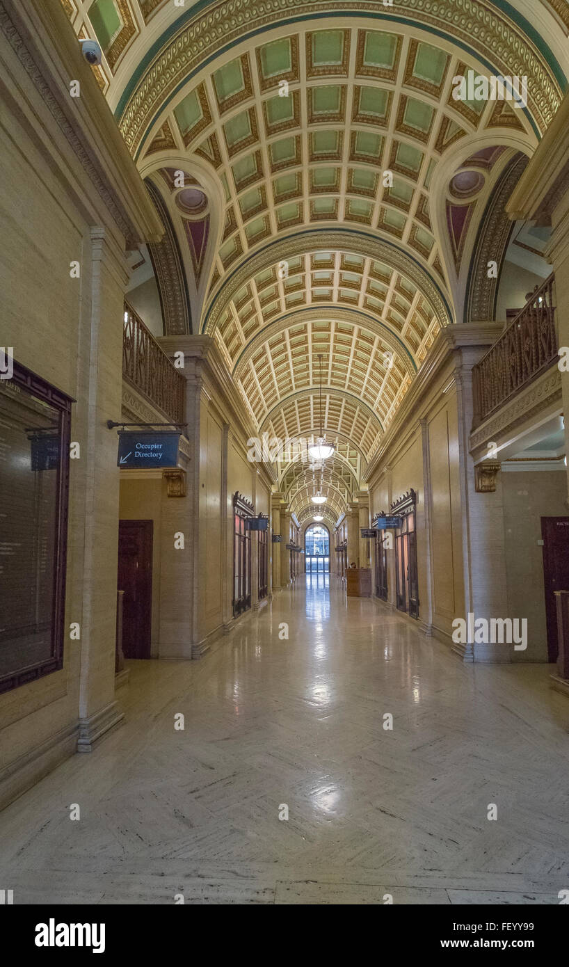 Riccamente decorate corridoio in India edifici in Liverpool. Foto Stock