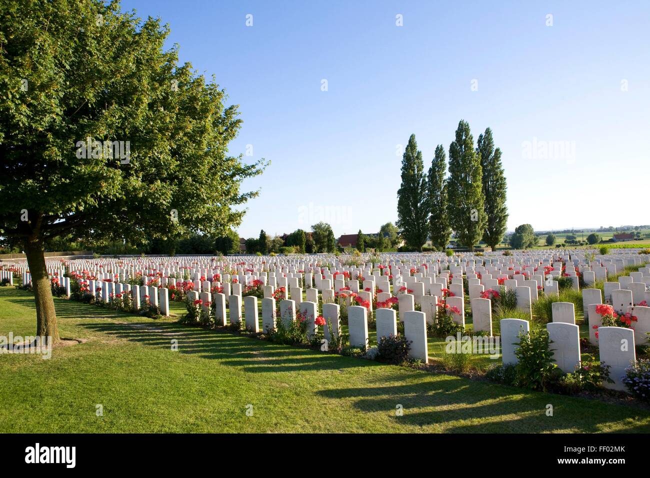 Belgio, Tyne Cot Commonwealth War Graves cimitero Foto Stock