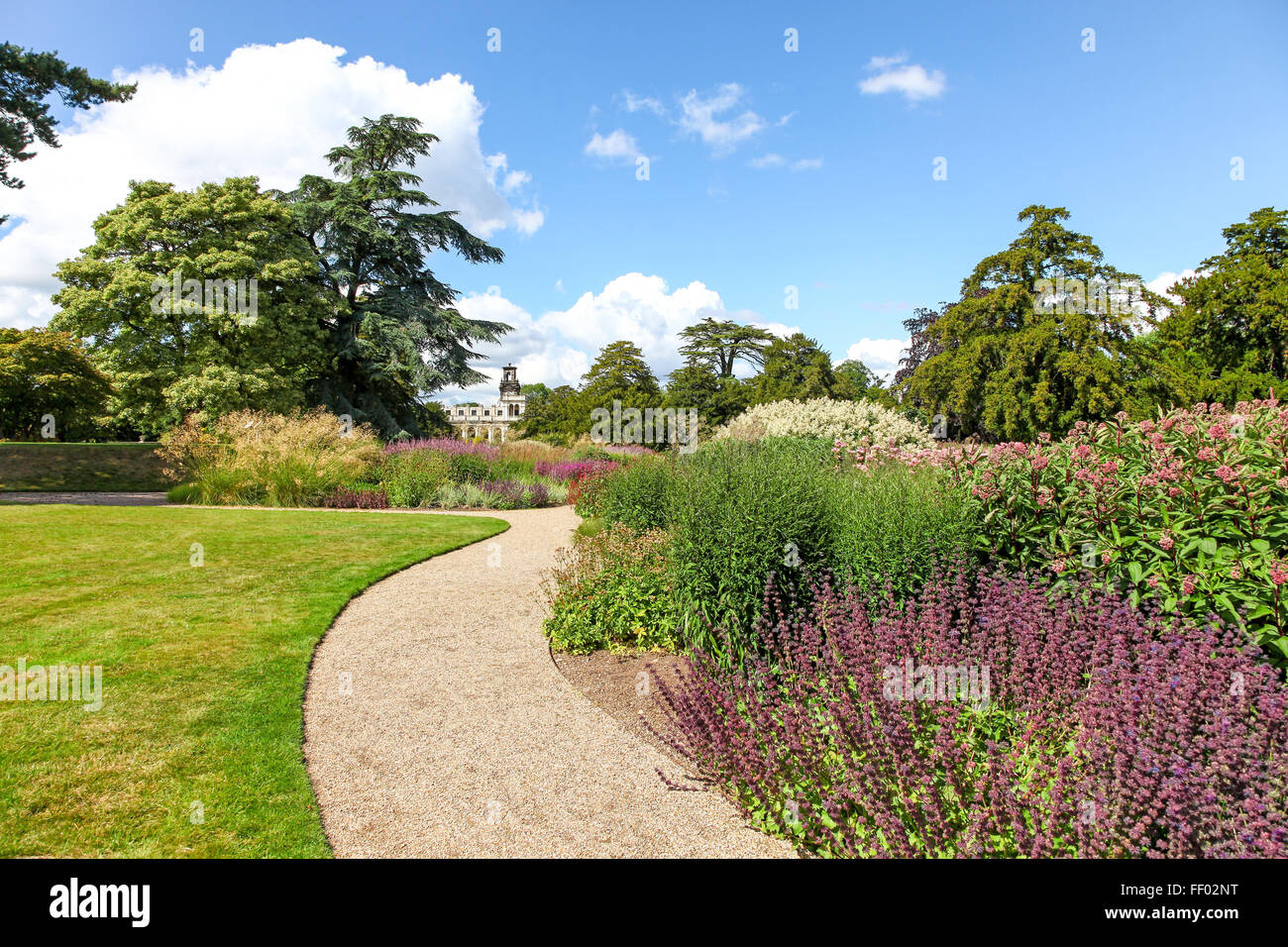 Aiuole a Trentham Gardens Stoke on Trent Staffordshire Staffs England Regno Unito Foto Stock
