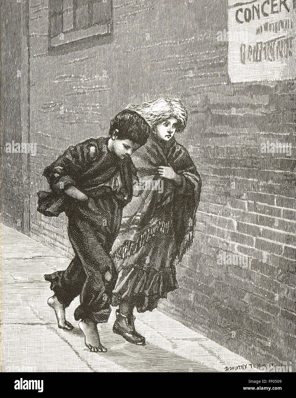Victorian London Street arabi in esecuzione Foto Stock