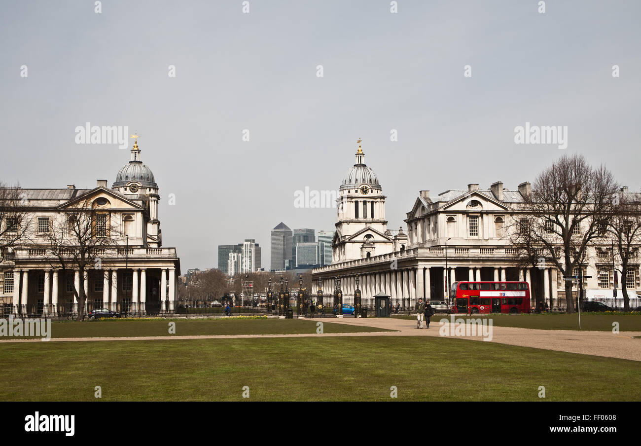 Royal Naval College di Greenwich, Londra. Foto Stock