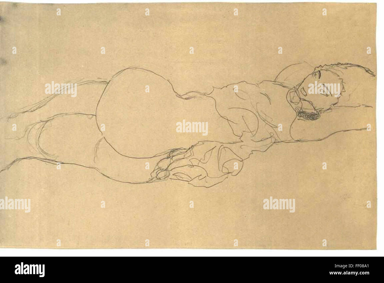Gustav Klimt disegno Foto Stock
