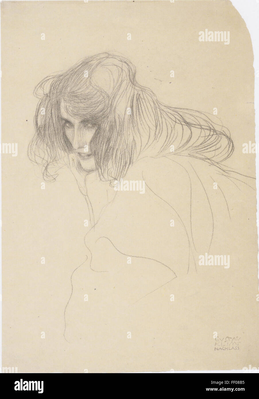 Gustav Klimt disegno di Gustav Klimt disegno Foto Stock