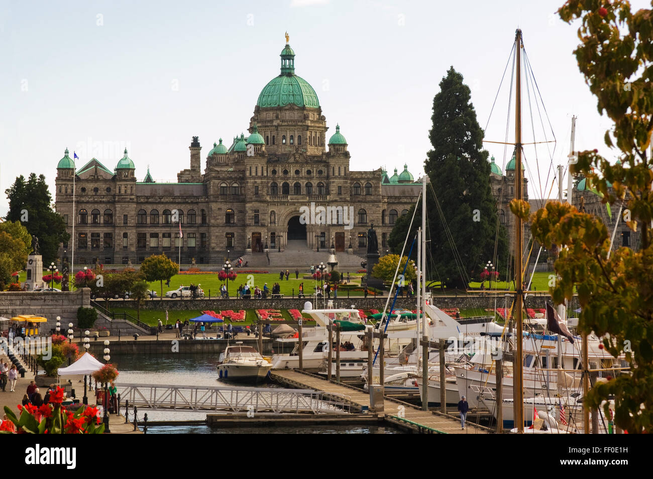Il Palazzo del Parlamento Victoria BC Foto Stock