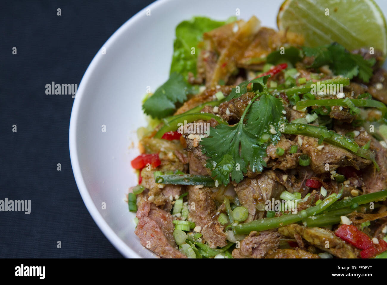 Carni bovine rendang stile Malese Foto Stock