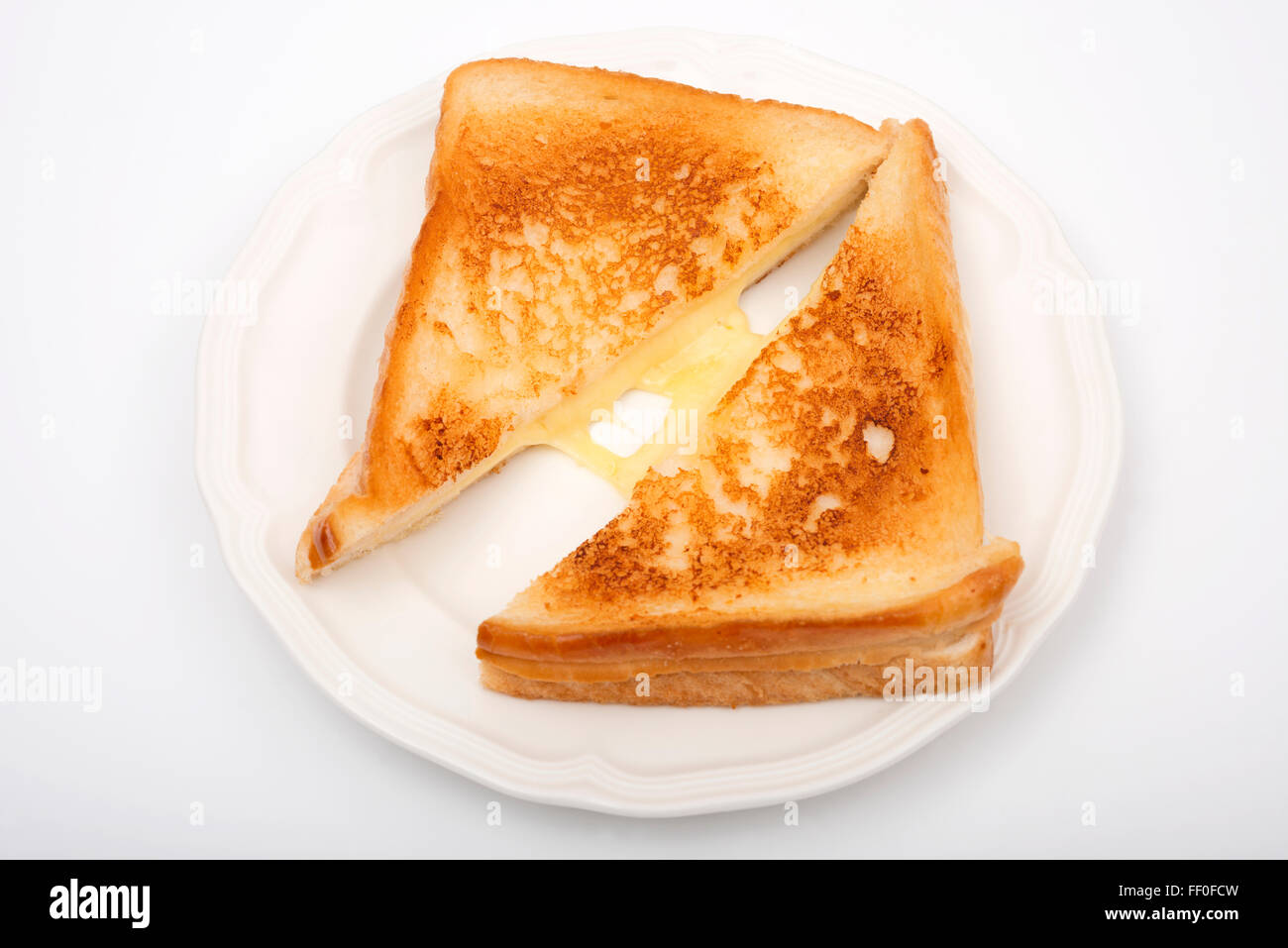 Fritti di formaggio cheddar sandwich Foto Stock