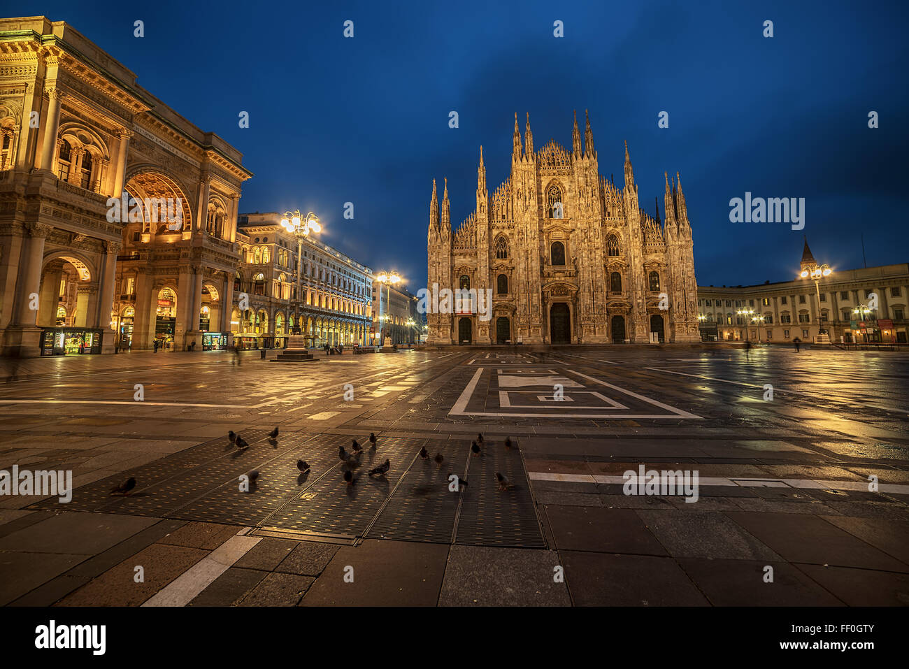 Milano, Italia: Piazza del Duomo, Piazza del Duomo Foto Stock