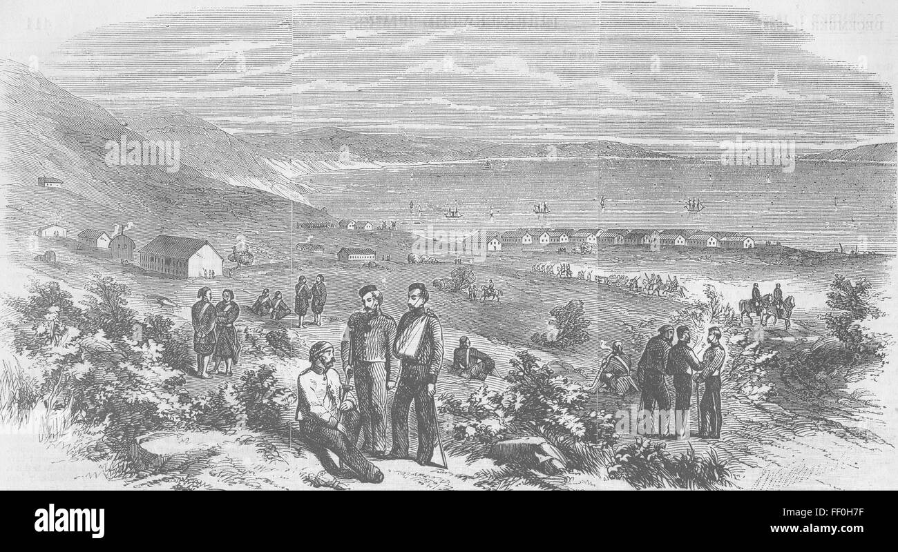 La Turchia Guerra di Crimea ospedale britannico a Renkioi 1855. Tempi illustrato Foto Stock