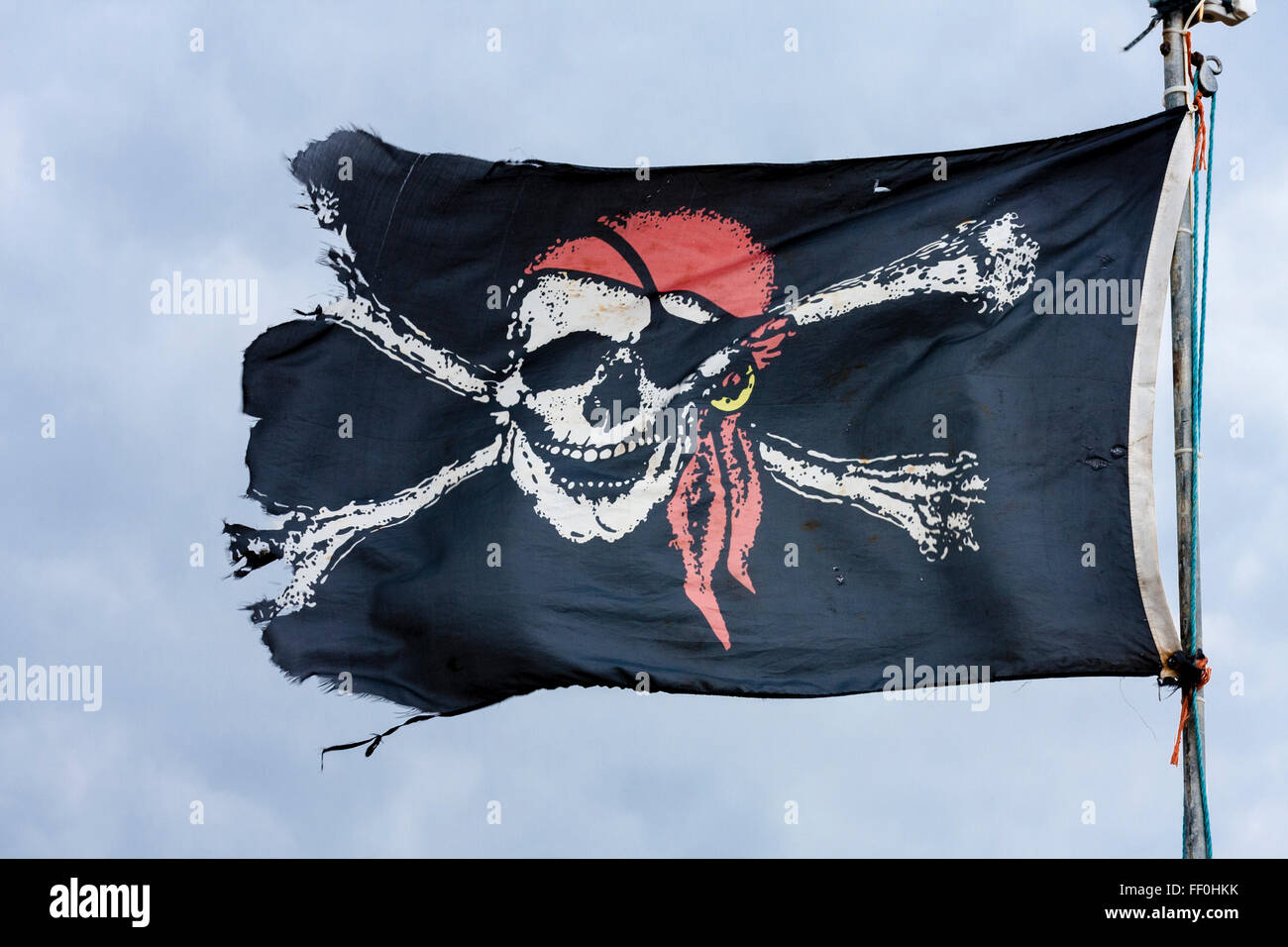 WIDMANN 3068F bandiera pirata con asta 120x70cm 