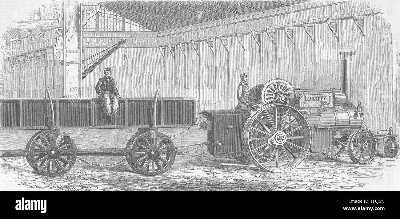 KENT Traction-Engine; Aveling & Porter, Rochester 1863. Illustrated London News Foto Stock