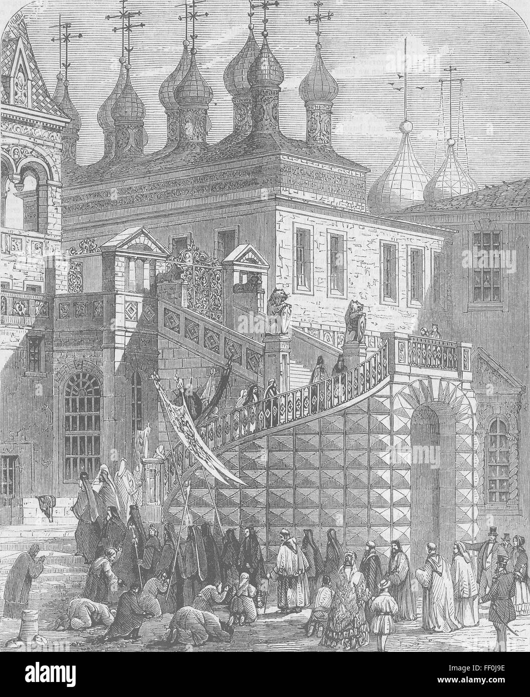 La RUSSIA di Alessandro II la Chiesa di San Salvatore, Mosca 1856. Tempi illustrato Foto Stock