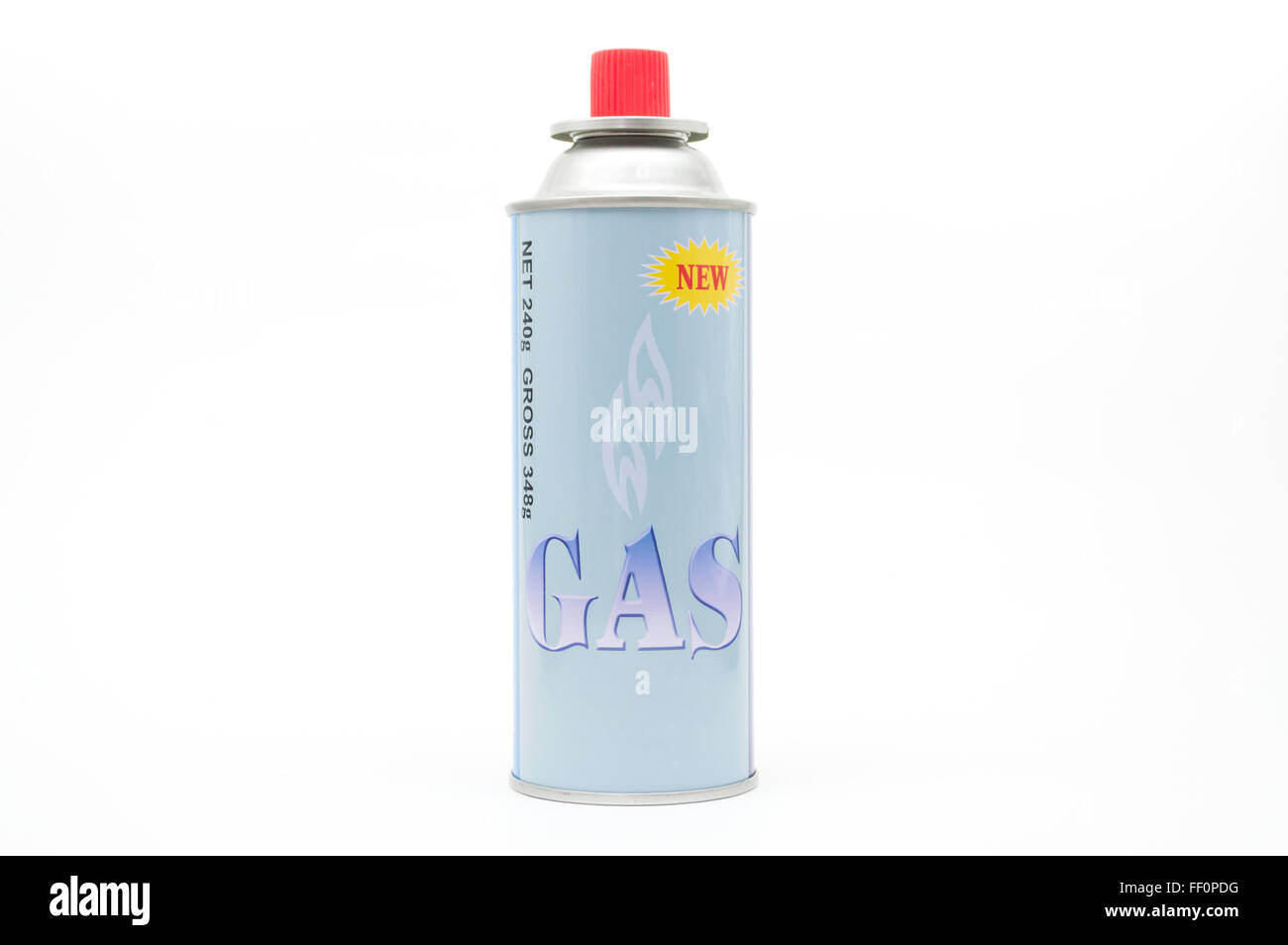 Bombolette di gas butano e gas è un'altra alternativa per una grigliata a casa. O MOBILE DI RISCALDAMENTO Foto Stock