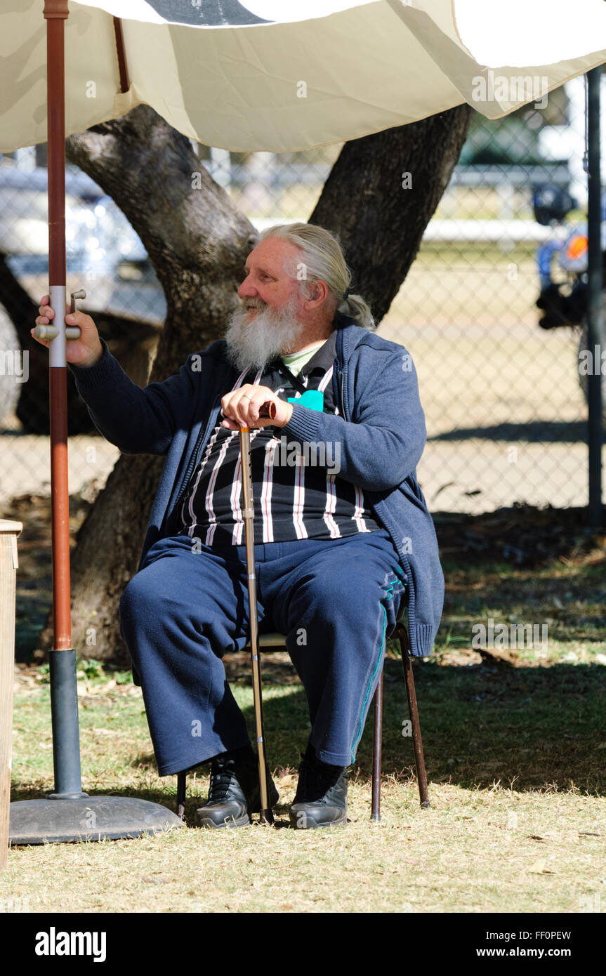 Spettatore al 2015 Camel Cup, Alice Springs, Territorio del Nord, l'Australia Foto Stock