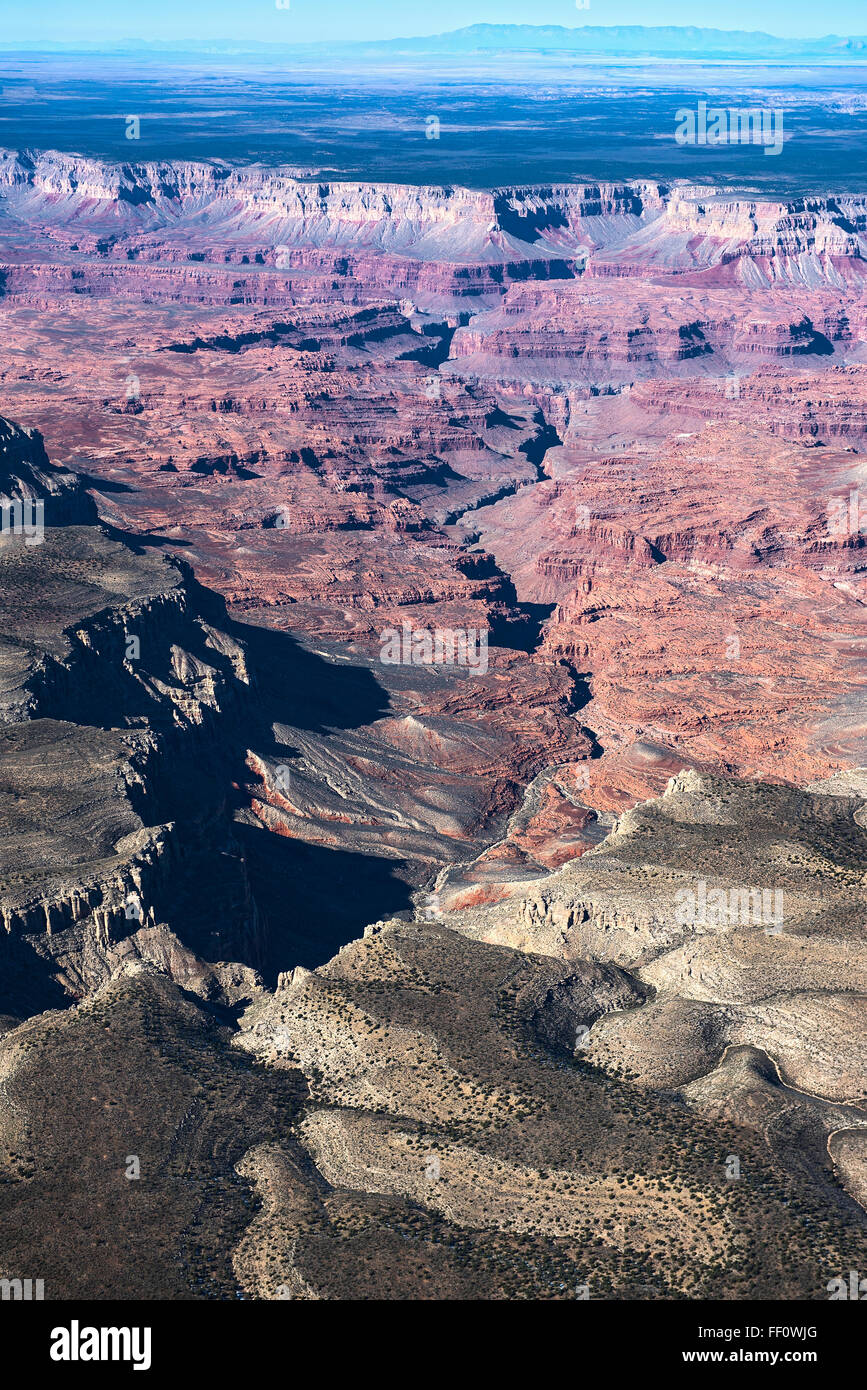 Vista aerea del Grand Canyon, Arizona, Stati Uniti Foto Stock