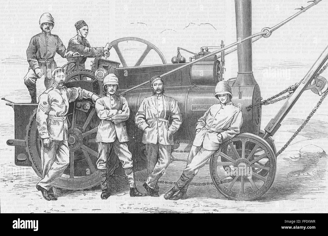 Il ghana Ashanti guerra motore di trazione, i Royal Engineers 1873. Il grafico Foto Stock