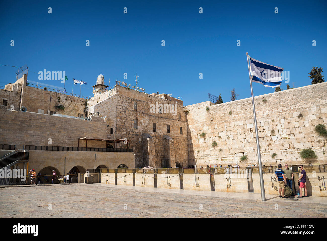 Il muro occidentale il muro del pianto complesso landmark in Gerusalemme Israele Foto Stock