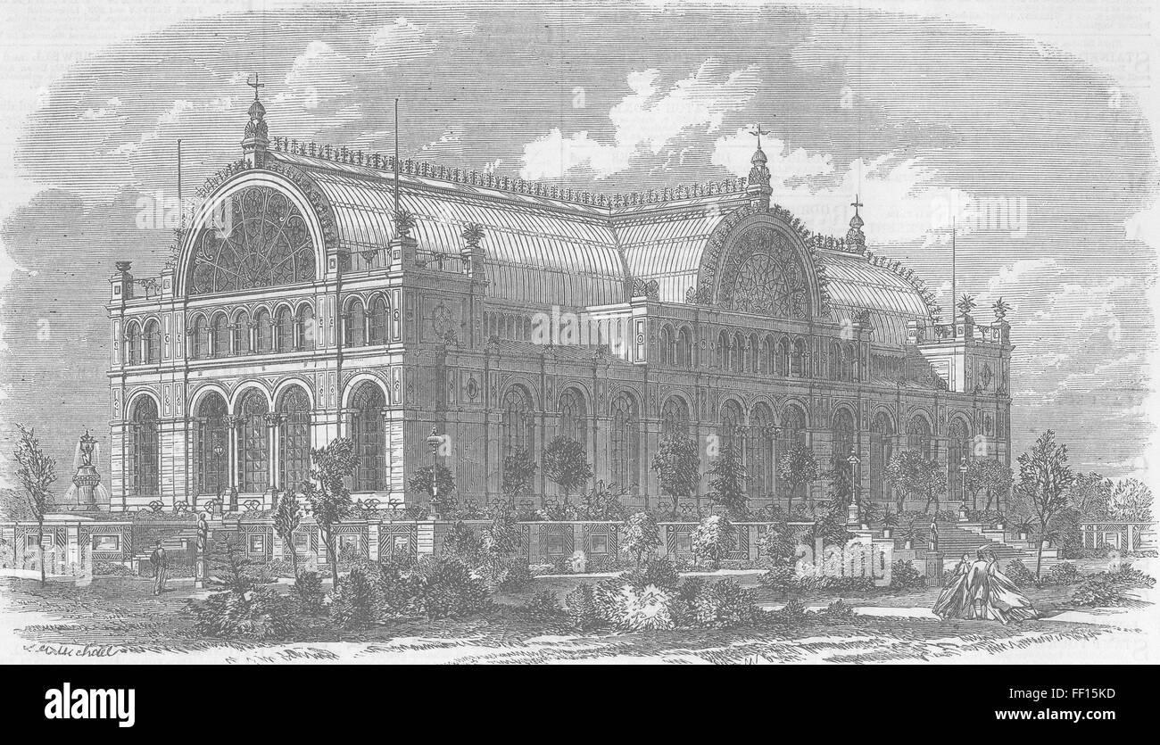 In Germania il Crystal Palace di Flora società Colonia 1865. Illustrated London News Foto Stock