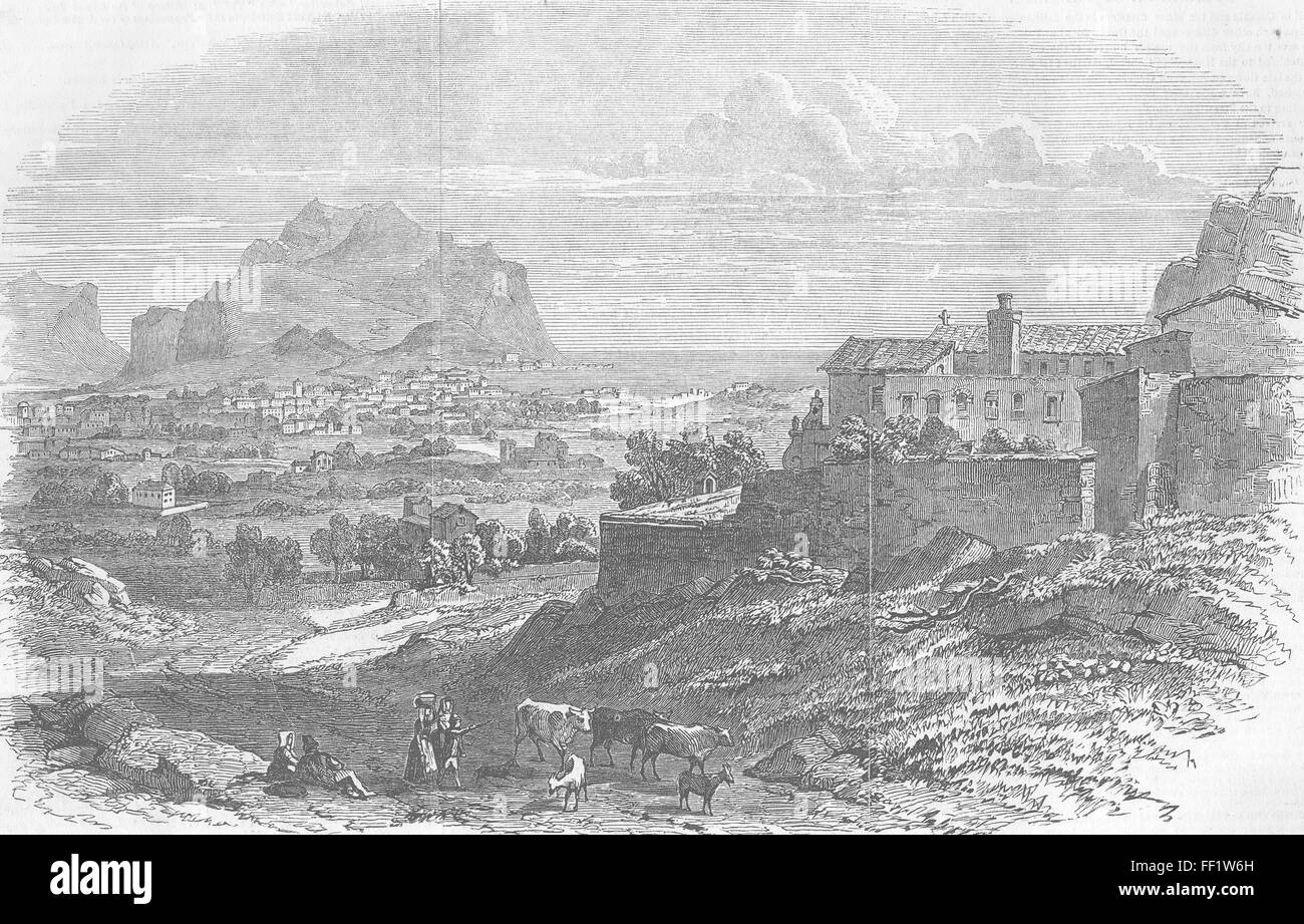 Italia Palermo 1849. Illustrated London News Foto Stock