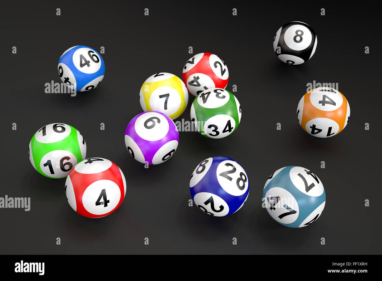 Biglietti Della Lotteria E Palline Numeriche Carte Da Bingo Del Lotto Con Numeri Keno Gioco D Azzardo Foglio Di Scommesse Colorato 49356044