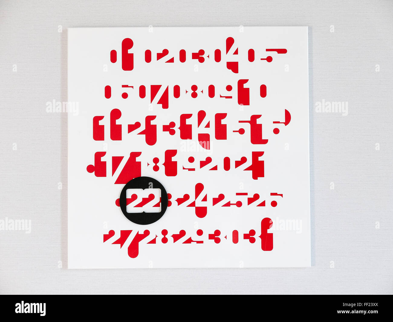 Insolito calendario da parete Foto Stock