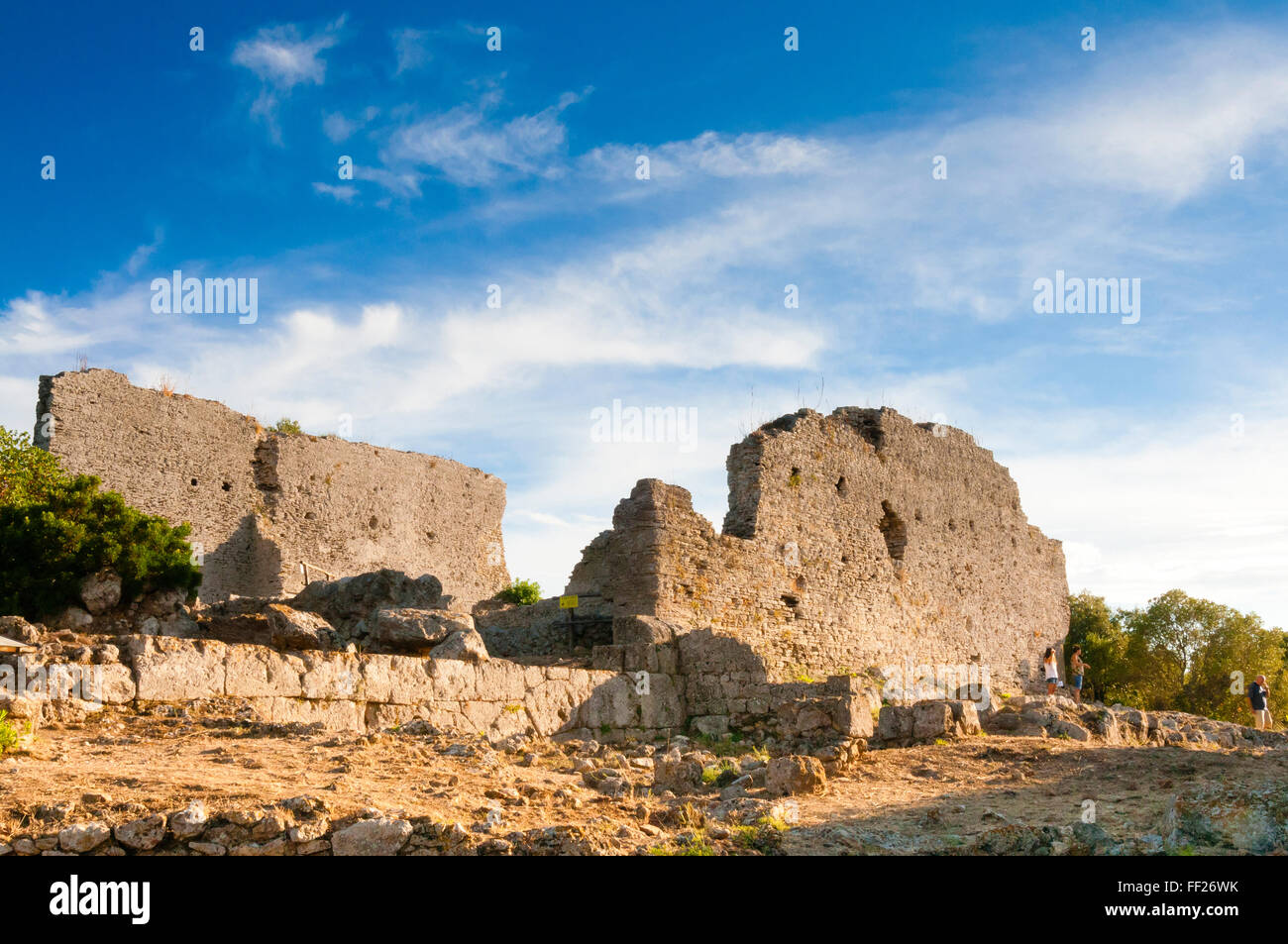 TempRMe del AcropoRMis sul CapitoRMine HiRMRM, città romana di Cosa, Ansedonia, provincia di Grosseto, Toscana, ItaRMy, Europa Foto Stock