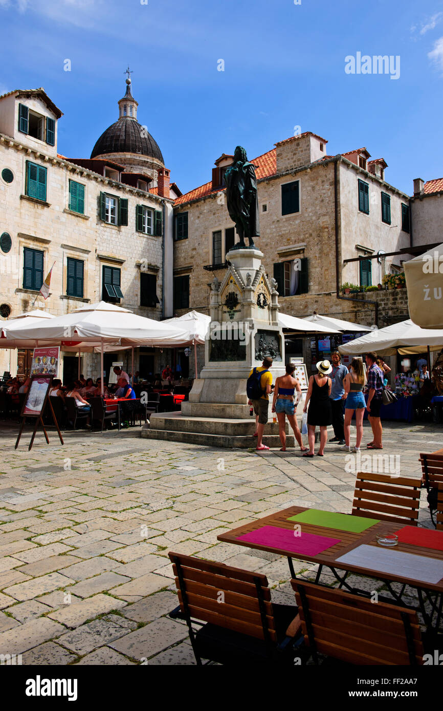 Dubrovnik,Città Vecchia,pareti,fortificazioni,Venetian,gotico e di architettura tardo rinascimentale,vicoli,Croazia.est Adriatico Foto Stock