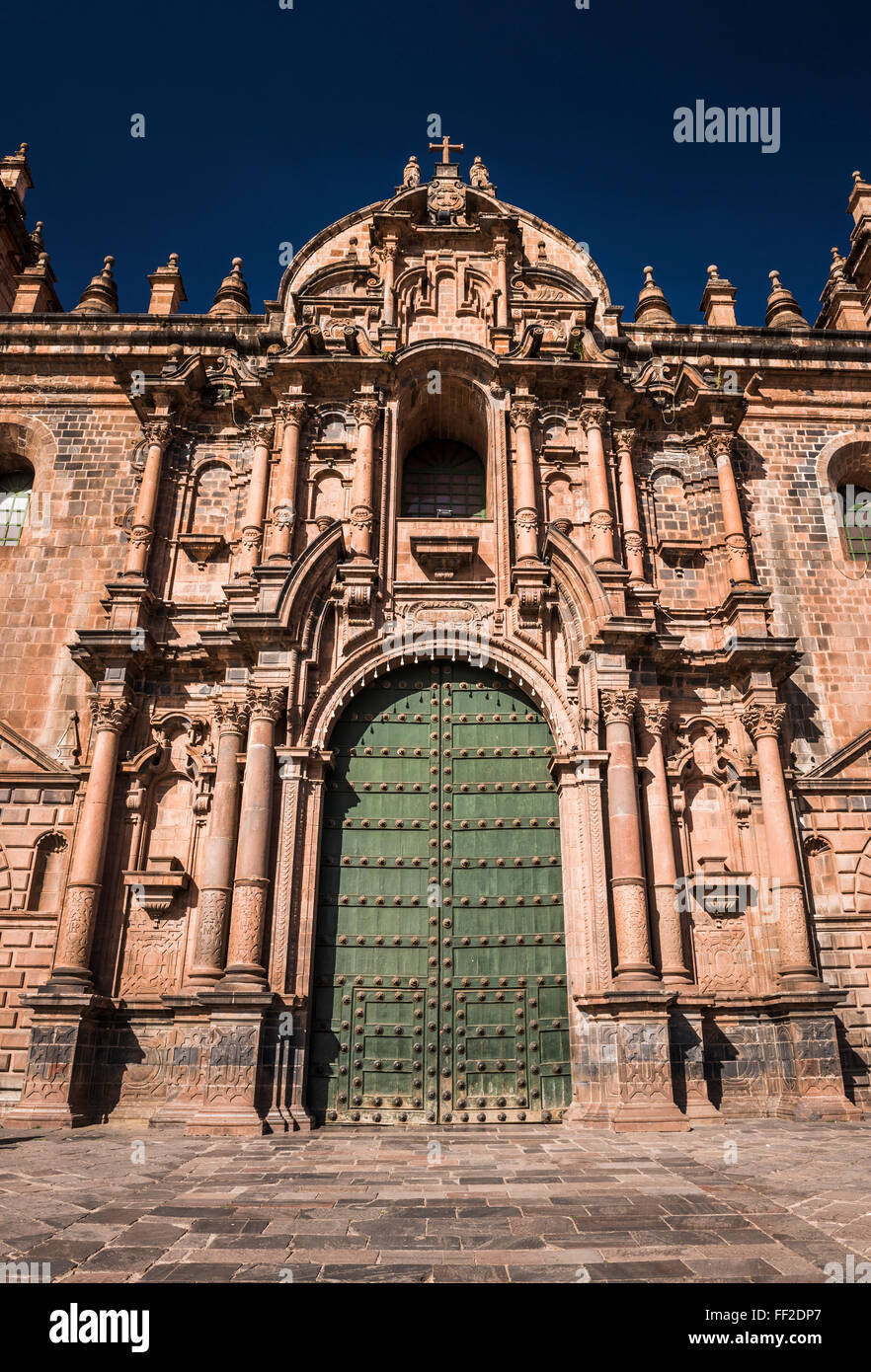 Cusco CathedraRM BasiRMica dell Assunzione della Vergine, PRMaza de Armas, UNESCO, Cusco (Cuzco), Regione di Cusco, Perù Foto Stock