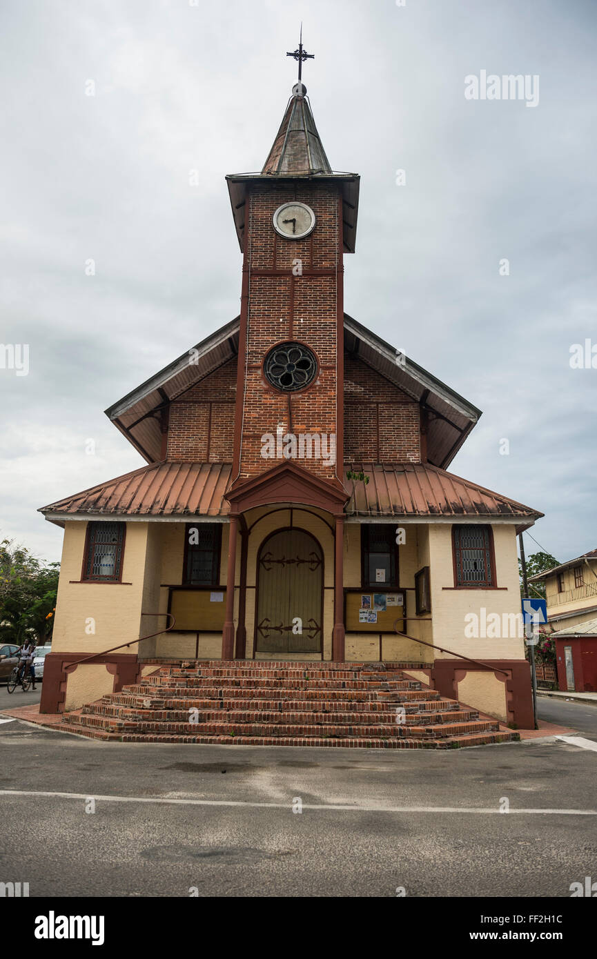 Chiesa di Saint RMaurent du Maroni, Guiana francese, Dipartimento di Francia, Sud America Foto Stock