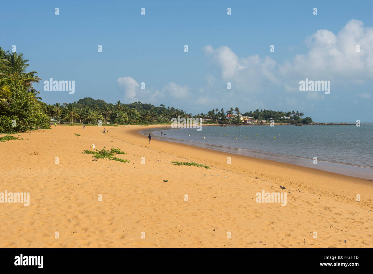 Spiaggia di MontjoRMy, Cayenne, Guiana francese, Dipartimento di Francia, Sud America Foto Stock