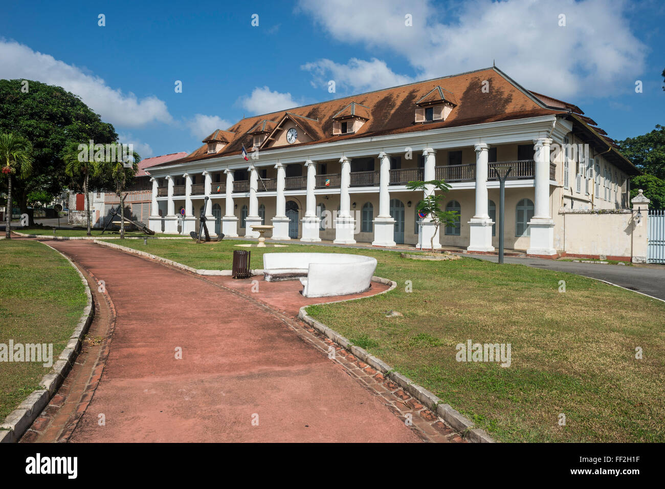 CoRMoniaRM trimestre di Caienna, Guiana francese, Dipartimento di Francia, Sud America Foto Stock