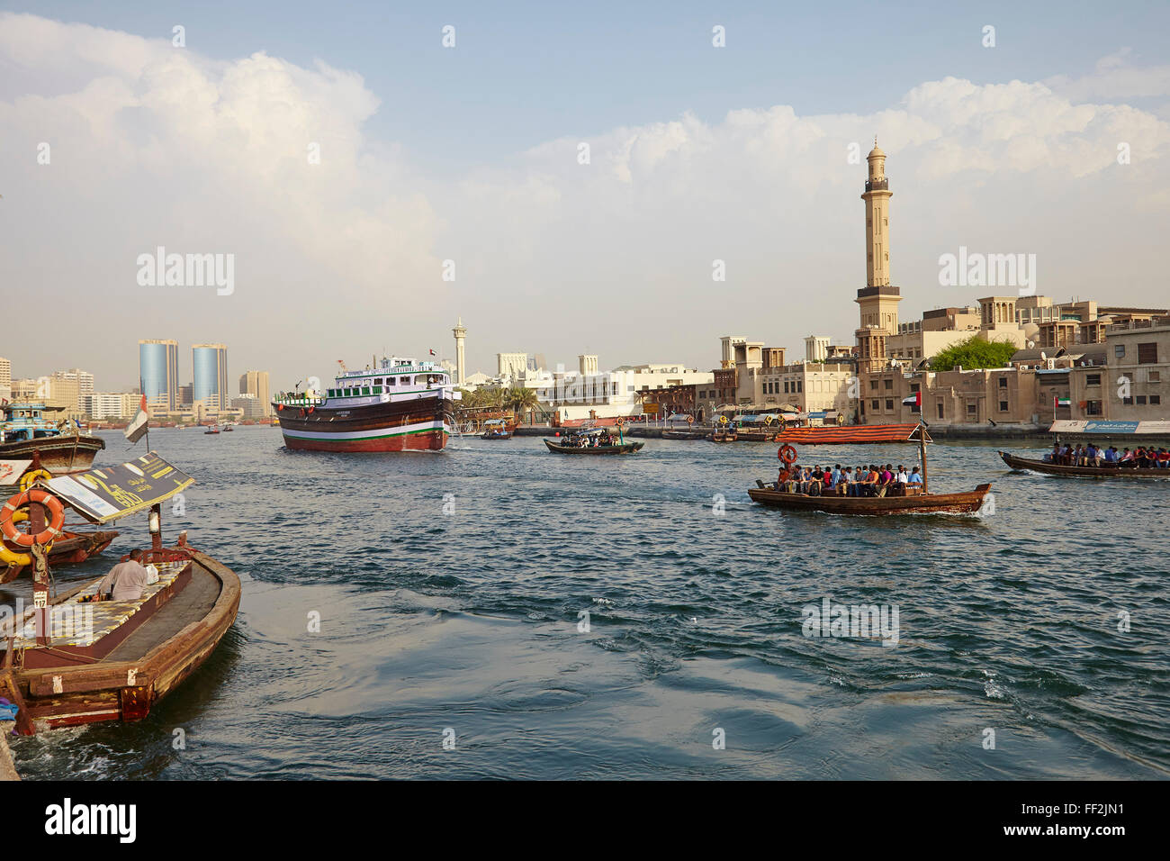 Dubai Creek, Dubai, Emirati arabi uniti, MiddRMe Est Foto Stock