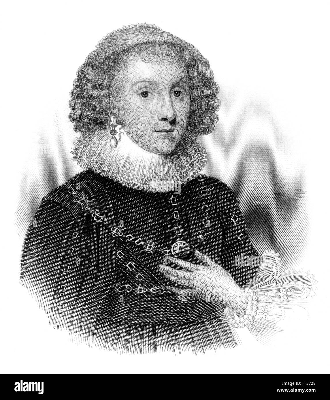 Maria Herbert, contessa di Pembroke, née Sidney, 1561-1621, un autore inglese e poeta Foto Stock