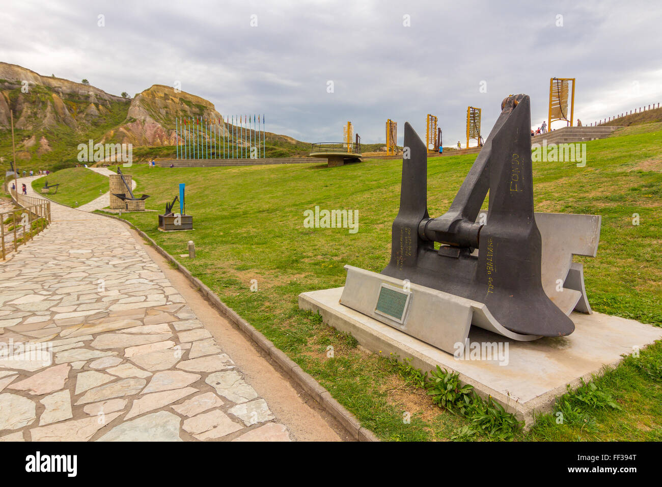 I dettagli di ancoraggio old ship Foto Stock