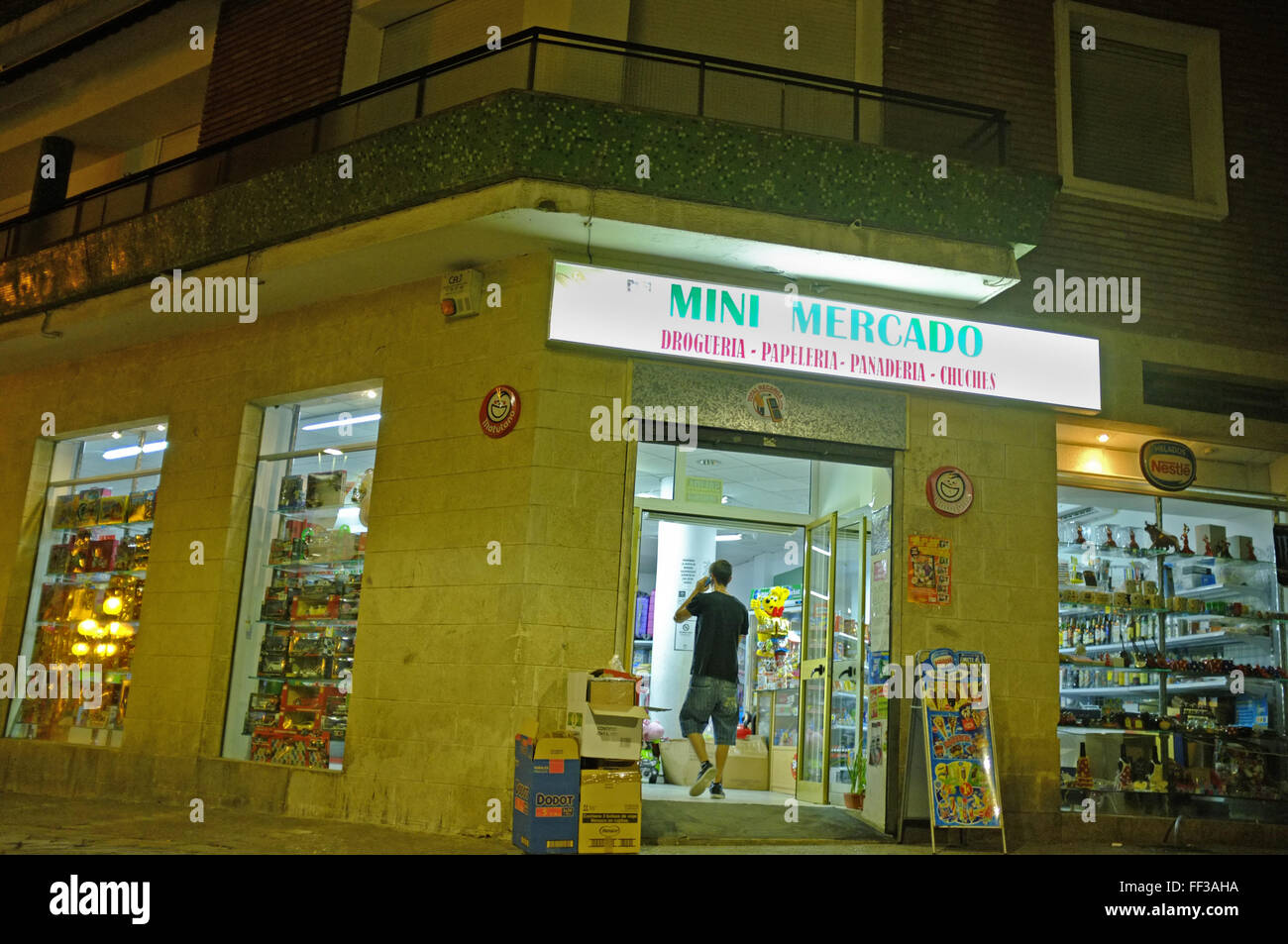 Un supermercato a Cadiz, Spagna Foto Stock
