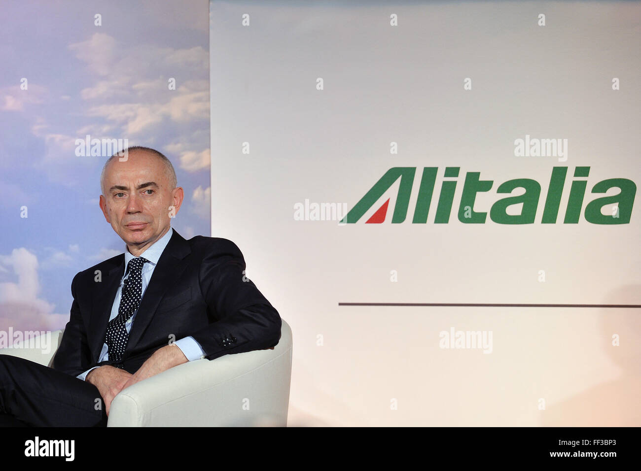 Silvano Cassano, Chief Executive Officer di Alitalia ( Amministratore delegato ) Roma 20-01-2015 St. Regis Hotel presentazione Foto Stock