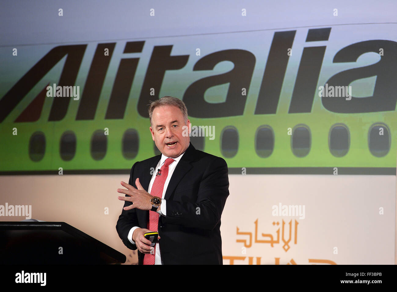 James Hogan, presidente e chief executive officer di Etihad Aviation Group e Vice Presidente di Alitalia Roma 20-01-2015 St. R Foto Stock